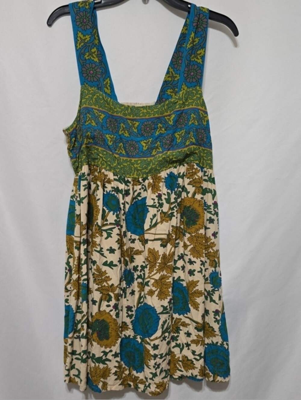Natural Life Tricia Mini Dress In Ochre Leafy Floral - Picture 7 of 7